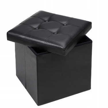 Оббитий пуф Wide Decor, чорний