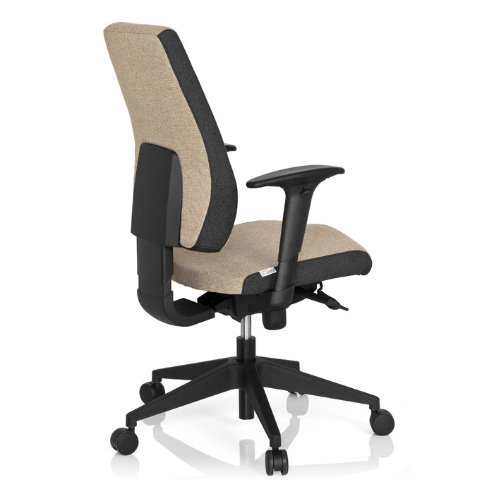 Офісне крісло / поворотне крісло PRO-TEC 500 Тканина темно-сірий/бежевий hjh OFFICE