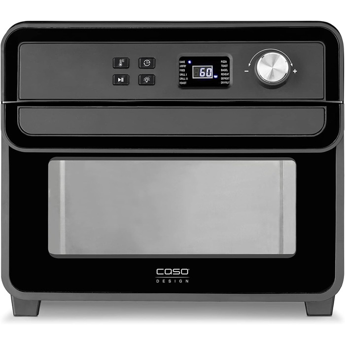 Фритюрниця CASO AirFry Chef 1700 з конвекцією, 1700 Вт, 3 рівні, температура 40-230°C, чорна, без попереднього розігріву