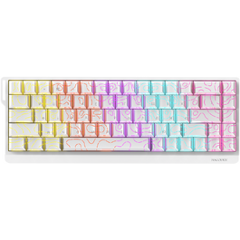 Дротова механічна клавіатура Ajazz NK68 V2 Red Switch (NK68-V2-R-S-W)