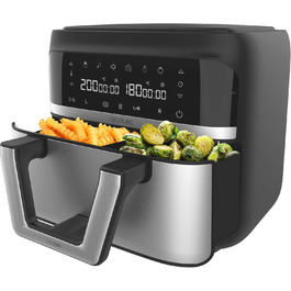 Аерофритюрниця Cecotec CecoFry Advance Double 9 л, 2850 Вт, цифрова, дієтична, подвійна чаша, PerfectCook