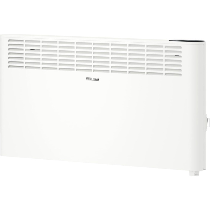 Електричний конвектор STIEBEL ELTRON CNS 2500 Plus LCD, 2,5 кВт, для 30 м², енергоощадний, білий, металевий корпус, тижневий таймер, LCD-дисплей, TÜV сертифікат