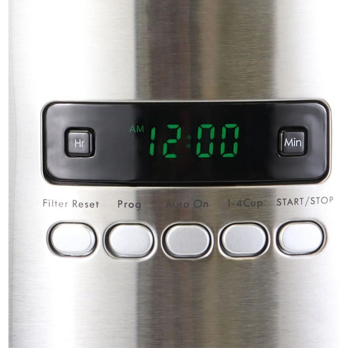 Kenmore кавоварка фільтраційна 12 чашок, 1,8 л, програмована, з таймером, швидке заварювання, багаторазовий фільтр, скляний глечик, цифровий дисплей, вугільний водяний фільтр, біла