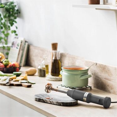 Потужний занурювальний блендер KitchenAid 5KHBV83EDG, колір сірий антрацит