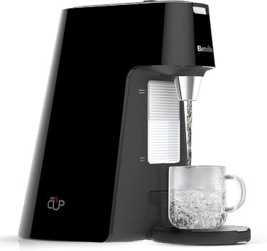 Breville HotCup - дозатор гарячої води 3 КВт, регульована висота чашки, 1,7 л, чорний, блискучий, VKT124