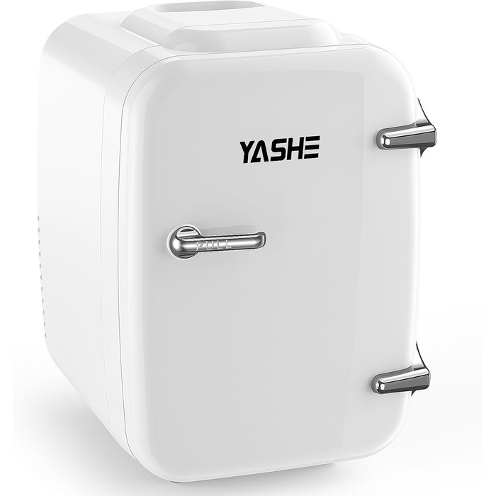 Міні-холодильник YASHE 4L: для косметики, напоїв, 220V/12V, з терморегулюванням, для спальні, офісу, авто (білий)