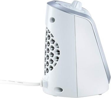 Керамічний обігрівач EWT DDF 250 Вт, настільний, з USB, термостатом, LED підсвічуванням і зарядкою для смартфона, білий