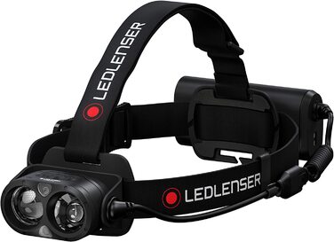 Налобний ліхтар Ledlenser H19R Core, 3500 люмен, акумуляторний, LED, з червоним світлом, водонепроникний IP67, дальність 300 м, USB-зарядка, Fusion Light