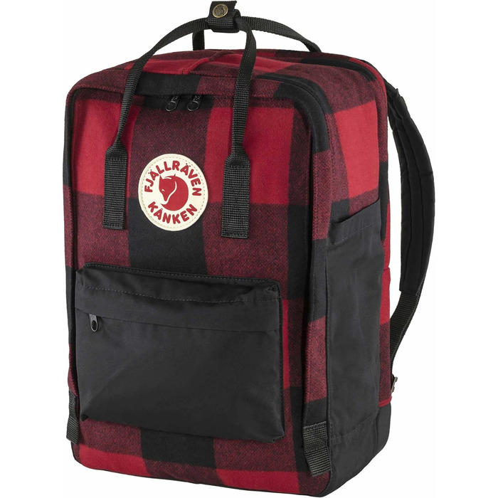 Рюкзак Fjällräven Kånken Re-Wool для ноутбука 15'' унісекс, червоний/чорний, 40x28x16 см