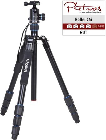 Штатив Rollei C6i з головкою та чохлом, алюмінієвий, сумісний з Arca Swiss, чорний