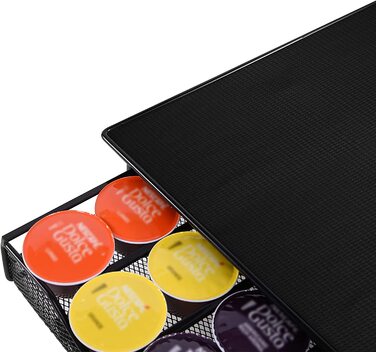 Тримач для капсул SYSYLY S-24, органайзер для 24 кавових капсул Dolce Gusto, підставка-диспенсер для кухні, компактний зберігач капсул
