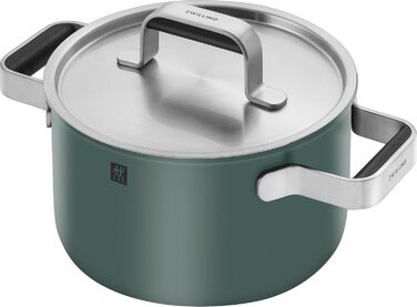 Набір посуду ZWILLING PURE, 5 предметів, нержавіюча сталь 18/10, керамічне покриття, Stay-Cool ручки, придатний для миття в посудомийній машині, зелений