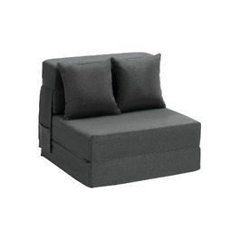 Диван-ліжко VEVOR 3-в-1 розкладний, з подушками, знімним чохлом, піна Memory Foam, сірий (односпальний) 1860x730x150 мм