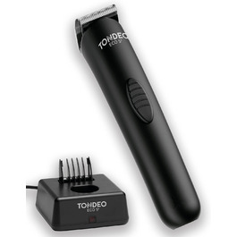 Професійна машинка для стрижки волосся TONDEO ECO S PLUS BLACK з акумулятором, зарядною станцією та насадками для 4 довжин стрижки