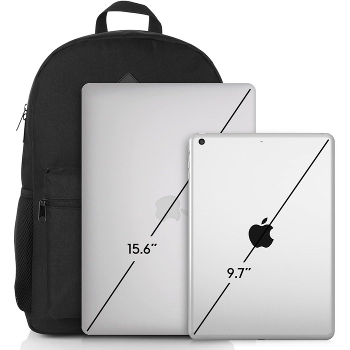 Рюкзак YAMTION для ноутбука 15.6'' з USB, чорний, універсальний для школи, підлітків, чоловіків і жінок, для навчання, роботи та подорожей