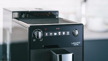 Кавомашина Melitta Latticia OT з молочною системою та вбудованим млинком, автоматична, чорна, для кави та капучино