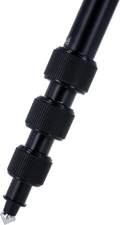 Алюмінієвий штатив Rollei C5i Makro Pro, 3D-головка, монопод, тримач для смартфона, швидкознімна платформа, чорний, 90° обертання стійки