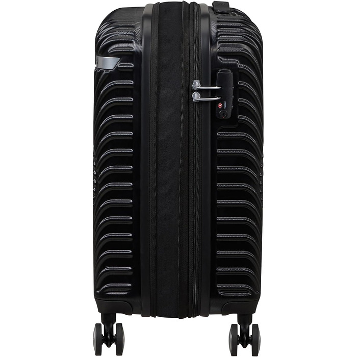 Дорожня валіза American Tourister Mickey Clouds, розмір S, розширювана, 55 см, 38/45 л, чорна з принтом Міккі Мауса, ручна поклажа, на колесах