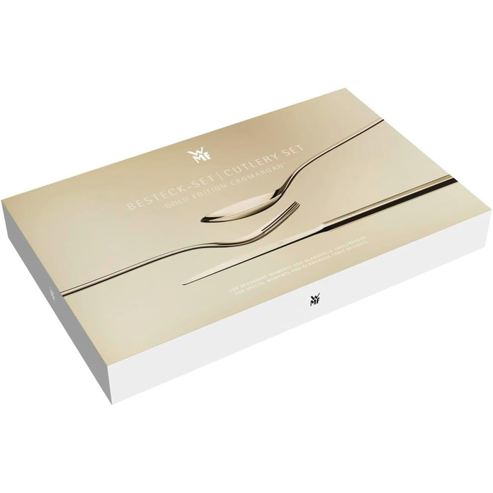 Набір столових приборів WMF Sitello Gold Edition на 6 осіб (30 предметів) - Cromargan нержавіюча сталь, полірована, з молотковою обробкою, ергономічні, золотисті