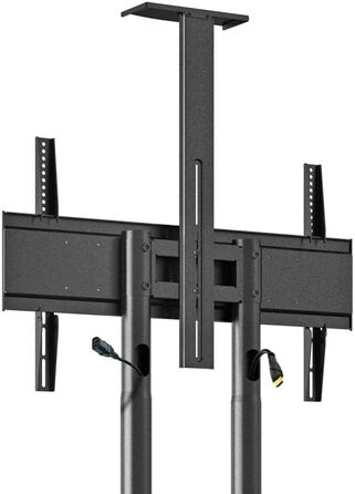 Підставка для телевізора Ergosolid AVA1800, мобільна, поворотна, чорна, 55-80 дюймів