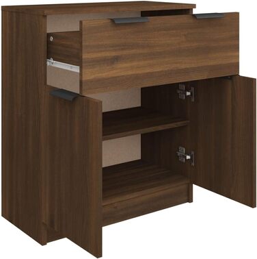 Комод шафа vidaXL для вітальні та коридору, 60x30x70 см, ДСП, колір коричнева дубова текстура