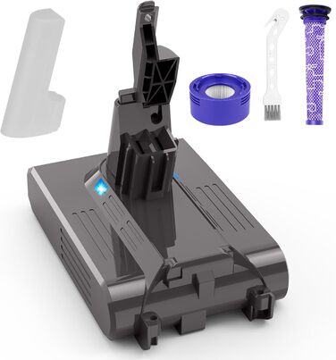 Акумулятор ARyee V7 для Dyson V7 Motorhead/Animal/Absolute/Trigger/HEPA/Extra/Mattress, SV11 Fluffy, з фільтром і щіткою, змінний акумулятор