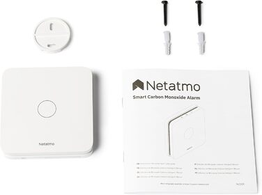 Виявник чадного газу Netatmo - бездротовий, з Wi-Fi, батарея на 10 років, 85 дБ, самотестування, не потребує Smart Home, сертифікація EN 50291 та NF