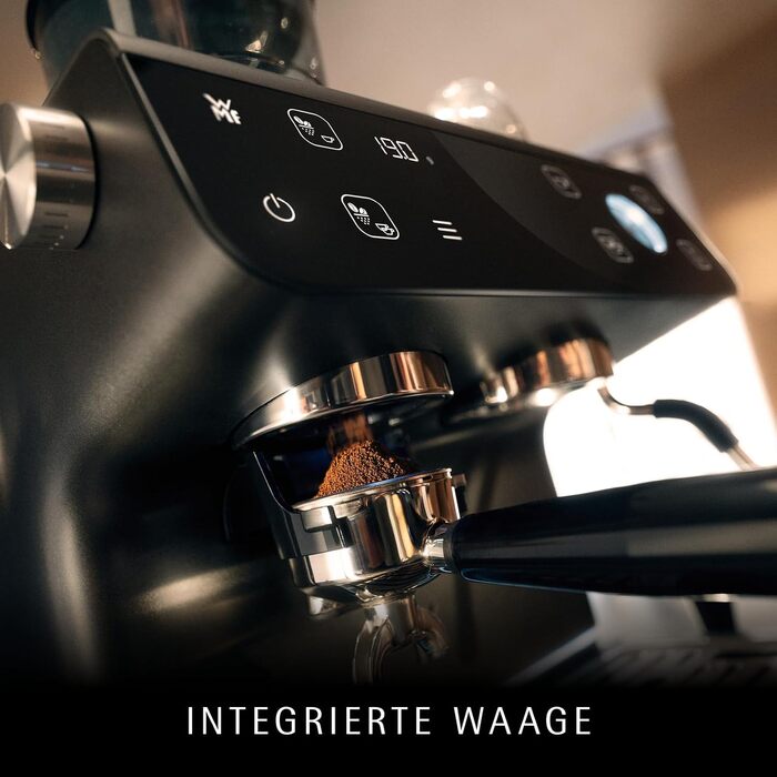 Напівавтоматична кавомашина WMF Espresso Pro з вбудованою кавомолкою, 15 бар, інтегрованими вагами та технологією Double-Thermoblock, колір стіле-сірий