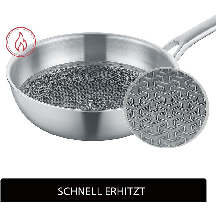 Wok Berndes Tricion Resist 26 см з кришкою, 3,4 л, антипригарний, для всіх плит, індукція