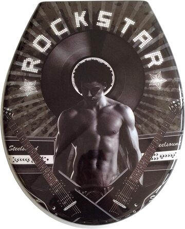 Унітазна кришка Duroplast Rockstar з мікроліфтом, знімна, 59825