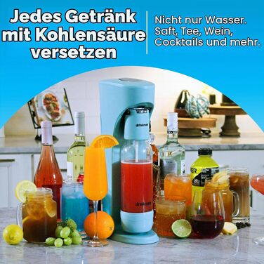 Сифон для газування води та соди DrinkMate Sparkling Water and Soda Maker 2.6, матовий чорний, 410-02-00