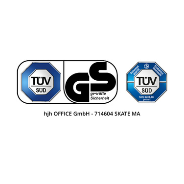 Офісне крісло / поворотне крісло SKATE MA сітка / тканина чорна hjh OFFICE