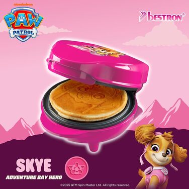 Міні-вафельниця Paw Patrol Щенячий патруль з пластиною Скай (Skye), рожева, Ø 10см — ідеальний подарунок для дітей