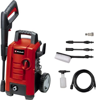 Мийка високого тиску Einhell TC-HP 130 (1500 Вт, 130 бар, модульна система Quick-Couple, шланг, пістолет, ланц, насадки, щітка, контейнер для миючого засобу)