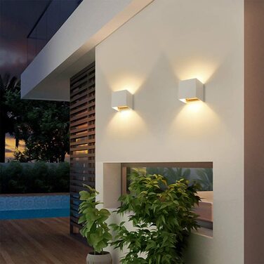 Світильник настінний Klighten 9W LED із замінною лампою G9, вологозахищений IP54, для внутрішнього та зовнішнього використання, тепле біле світло 3000K, білий колір