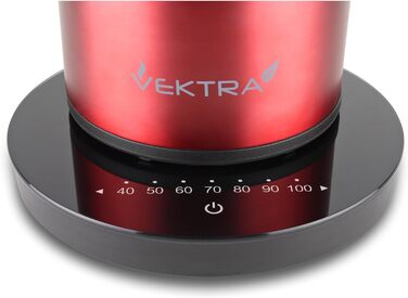 Електрочайник Vektra VEK-1504 з вакуумною ізоляцією, температурним контролем, 1,5 л, нержавіюча сталь, подвійні стінки, термос 2-в-1, BPA-free, металево-чорний, EU-вилка