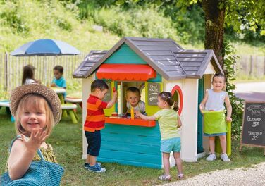 Дитячий ігровий будиночок Smoby Life Chef (124x132x135 см) з кухнею та прилавком, вуличний, з переробленого пластику, для дітей від 2 років