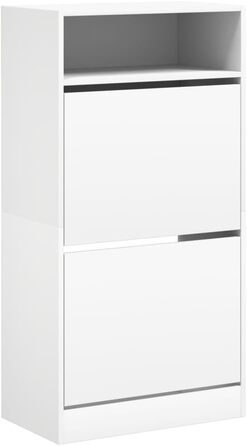 Шафа для взуття vidaXL біла 60x34x116 см, ДСП