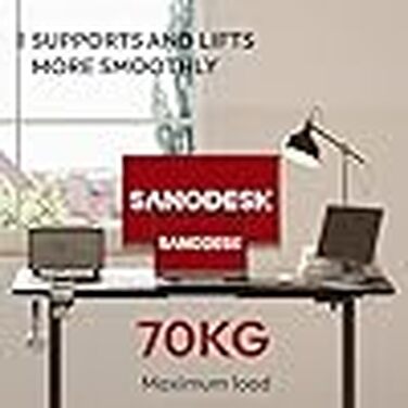 Електричний підйомний стіл SANODESK 200x80 см, ергономічний комп'ютерний стіл для роботи сидячи та стоячи з функцією пам'яті