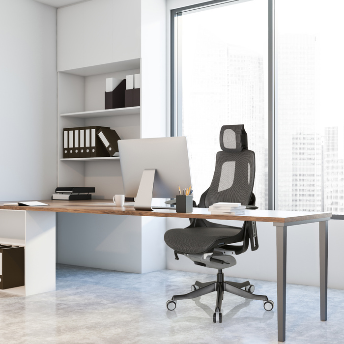 Офісне крісло / поворотне крісло SPEKTRE BLACK сітка сіра hjh OFFICE