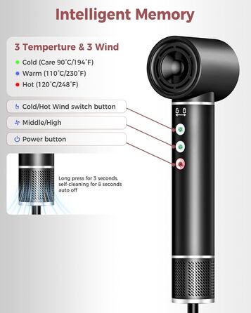 Air Styler 5 в 1 з іонізацією: Фен-щітка, випрямляч, авто-завивка 110 000 RPM, швидке сушіння, чорний
