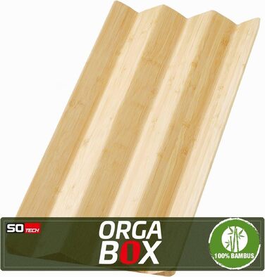 Органайзер для столових приборів Orga-Box 3, бамбуковий вкладиш для спецій, антрацит (473 x 891 мм)