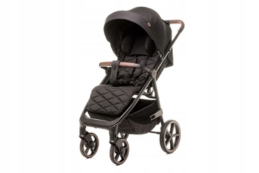 Дитячий візок-прогулянка 4Baby Stinger PRO, гелеві колеса, алюмінієва рама, до 22 кг, Black