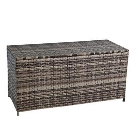 Ящик для подушок ESTEXO з ротангу для саду, бежево-коричневий, контейнер для зберігання