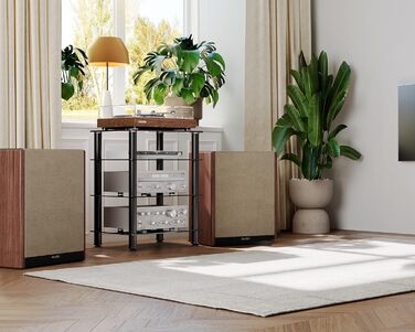 Тумба для ТВ та Hi-Fi FITUEYES, скло і алюміній, 600x455x762 мм