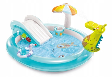 Поматеріальний водний ігровий центр Intex СЛОН (Смок) з фонтаном, 201x170x84 см