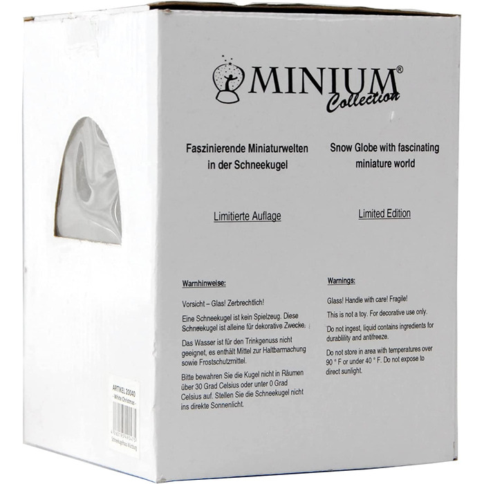Декоративний шарм Minium Collection 20121 - Снігова Куля, Різдвяний Настрій, Катання на Санках, Ялинка на Підставці, Чорний колір, Pure-Line, діаметр 100 мм