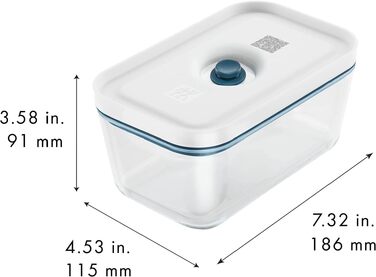 Вакуумний контейнер ZWILLING Fresh & Save, розмір S, з вакуумною кришкою, колір Blau-La Mer