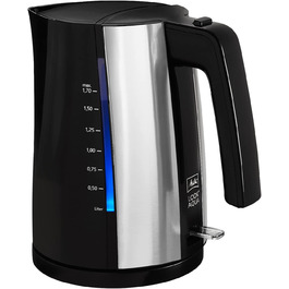 Електрочайник Melitta Look Aqua 1026-02, 1,7 л, 2400 Вт, чорний, з автоматичним вимкненням, захистом від перегріву та прихованим нагрівальним елементом