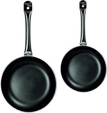 Професійний набір сковорідок Topkapi Gourmet Duo 22см і 26см, антипригарні, для індукції, алюмінієві, потрійне покриття, ручка з нержавіючої сталі